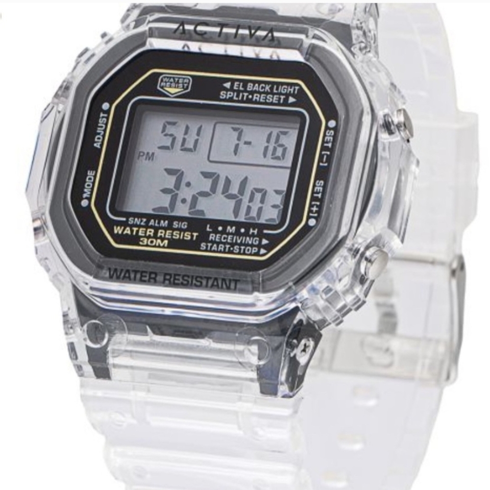 INVICTA Activa Retro X Mens Digital Transparent Watch NIB